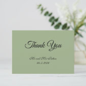 Carte De Remerciements Basic and Elegant Thank You Card (Debout devant)