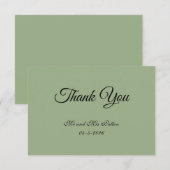 Carte De Remerciements Basic and Elegant Thank You Card (Devant / Derrière)