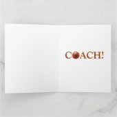 Carte De Remerciements Basket (Intérieur)