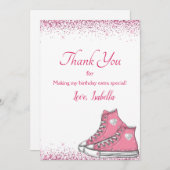 Carte De Remerciements Basket Anniversaire, Parties scintillant douce 16 (Devant / Derrière)