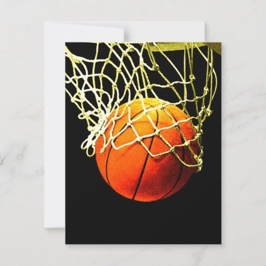 Carte De Remerciements Basket-ball I Love (Devant)
