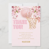 Carte De Remerciements Basket-ball sur mesure Fille de luxe Anniversaire (Devant)