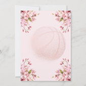 Carte De Remerciements Basket-ball sur mesure Fille de luxe Anniversaire (Dos)