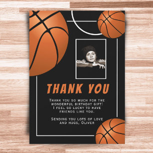 Carte De Remerciements Basketball Ball Sports Anniversaire Photo