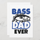 Carte De Remerciements Bass Papa jamais (Devant / Derrière)