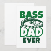 Carte De Remerciements Bass Papa jamais (Devant / Derrière)