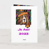 CARTE DE REMERCIEMENTS BASSET HOUND (Dos)