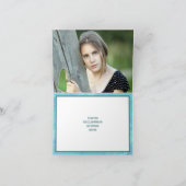 Carte De Remerciements Bat mitzvah Bleu Opal Magen David Photo Chic (Intérieur)