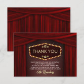 Carte De Remerciements Bat mitzvah Broadway (Devant / Derrière)