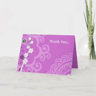 CARTE DE REMERCIEMENTS Bat mitzvah FLORAL BOUILLON