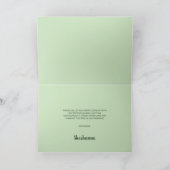 Carte De Remerciements Bat mitzvah moderne simple rose et vert (Intérieur)