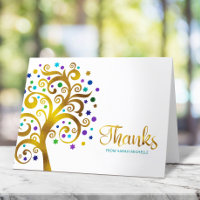 Bat mitzvah Moderne Turquoise et Gold Foil Arbre d