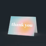 Carte De Remerciements Bat mitzvah personnalisé Soft Blue Pastel Gradient<br><div class="desc">Partagez votre gratitude avec ce carte de remerciements moderne qui présente un dégradé de soleil de rêve dans des tons pastel doux. La typographie audacieuse ajoute une touche contemporaine, la rendant parfaite pour les mariages, les baby showers, les anniversaires ou toute occasion spéciale. Personnalisez avec votre nom pour une façon...</div>