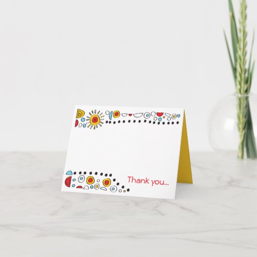 CARTE DE REMERCIEMENTS Bat mitzvah POP ART SCRIBBL (Devant)