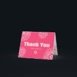 Carte De Remerciements Bat mitzvah rose Starburst Gras Type Cool Super<br><div class="desc">Assurez-vous que votre Bat mitzvah préféré exprime sa reconnaissance à tous ceux qui ont soutenu son événement marquant! Envoyez ce carte de remerciements plié amusant, tendance, super, personnalisé ! Des starbursts de roses chaudes rétro et de fleur de corail avec Stars of David, ainsi que des typographies modernes de rose...</div>
