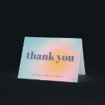 Carte De Remerciements Bat mitzvah simple bleu céleste personnalisé<br><div class="desc">Personnalisé Simple Bold Typographie Celestial Pastel Bleu Carte de remerciements moderne</div>