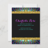 Carte de remerciements Bat mitzvah super de lumièr (Dos)