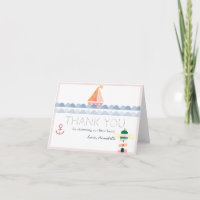 Bateau à voile et phare Baby shower rose marine