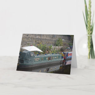 Carte De Remerciements Bateau étroit et jardin fleuri