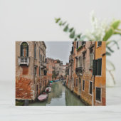 Carte De Remerciements Bâtiments le long des canaux de Venise (Debout devant)