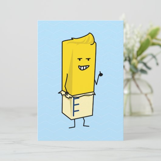 Carte De Remerciements Bâton de beurre beurré des pouces heureux de (Debout devant)