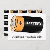 Carte De Remerciements Batterie (Devant / Derrière)