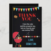 CARTE DE REMERCIEMENTS BBQ (Devant / Derrière)