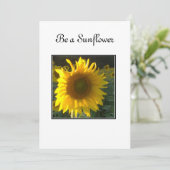 Carte De Remerciements Be a Sunflower - Inspiration Christian Flat Card (Debout devant)