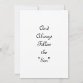 Carte De Remerciements Be a Sunflower - Inspiration Christian Flat Card (Dos)