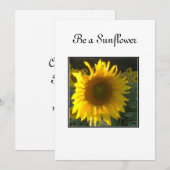 Carte De Remerciements Be a Sunflower - Inspiration Christian Flat Card (Devant / Derrière)