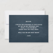 Carte De Remerciements Be My Best Man Card - Rustique (Dos)