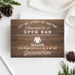 Carte De Remerciements Be My Groomsman Card - Bois rustique<br><div class="desc">Posez la question avec cette carte à plat plein d'humour et de charme. Personnalisez le front avec son nom et le dos avec votre propre message personnel. Modifiez simplement le nom et le message au verso, sélectionnez une quantité de "1" et ajoutez au panier. Créez des cartes personnalisées pour toute...</div>