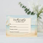 Carte De Remerciements Beach Bliss Traditional RSVP Card (Debout devant)