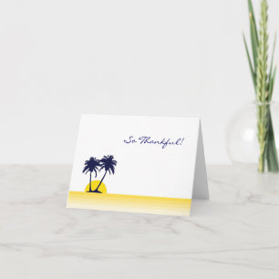 Carte De Remerciements Beach Palm Tree Thank You Card
