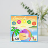 Carte De Remerciements beach party (Debout devant)