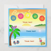 Carte De Remerciements beach party (Dos)