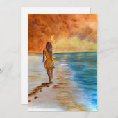 Carte De Remerciements Beach Peace (Devant / Derrière)