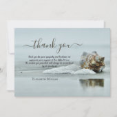 Carte De Remerciements Beach Seashell Photo Fête De La Vie (Devant)