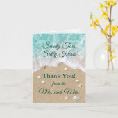 Carte de remerciements Beach Waves (Fleur jaune)