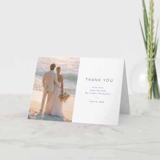 Carte De Remerciements Beach Wedding Thank You Card (Devant)