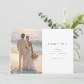 Carte De Remerciements Beach Wedding Thank You Card (Debout devant)