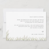 Carte De Remerciements Beachside Pampas Grass Modern Script Mariage Photo (Dos)