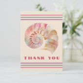 Carte De Remerciements Beachy Monogram Nautilus Tote with Stylish Stripes (Debout devant)