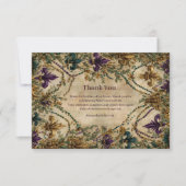 Carte De Remerciements Beaded Fleur-de-Lis Mardi Gras Masquerade (Devant)