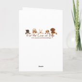 Carte de remerciements beagle (Dos)