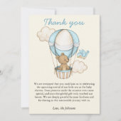 Carte De Remerciements Bear mignonne Hello Little One Baby shower (Devant)