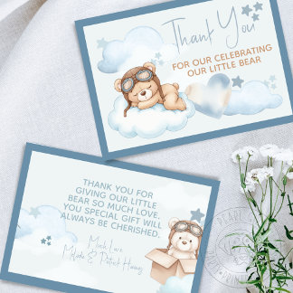Carte De Remerciements Bearly Wait Baby Shower