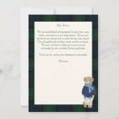 Carte De Remerciements Bearly wait classique plaid baby shower (Dos)