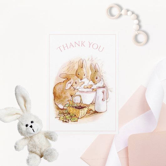 Carte De Remerciements Beatrix Potter Bunny Baby shower lapin