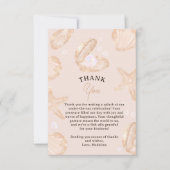 Carte De Remerciements Beau baby shower de perles d'été (Devant)